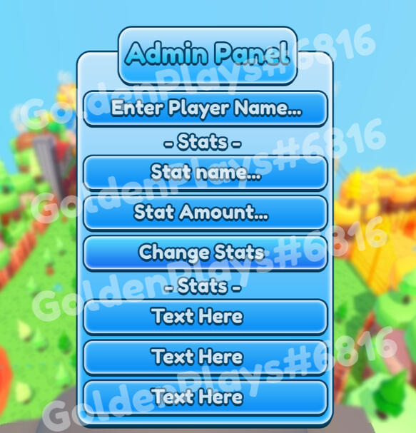 Admin Panel UI