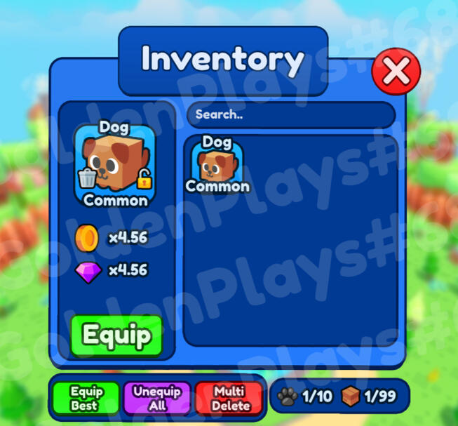 Pet Inventory UI