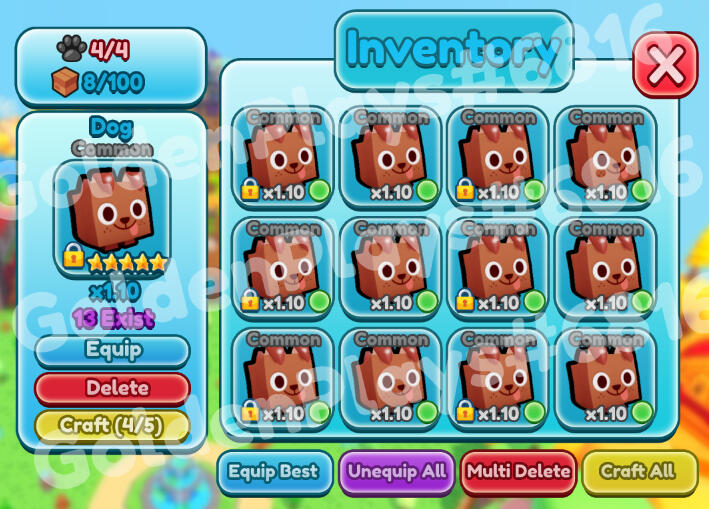 Pet Inventory UI