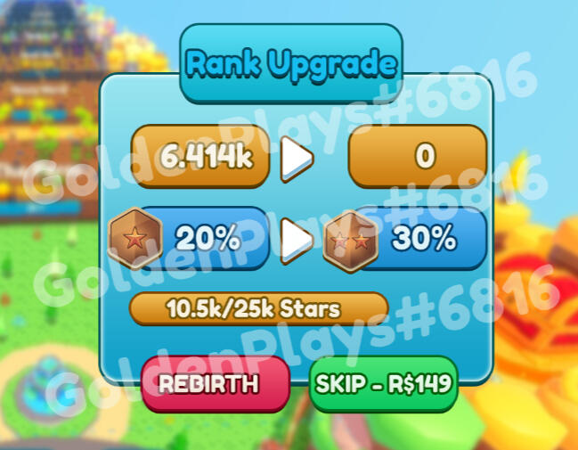Rank Upgrade UI